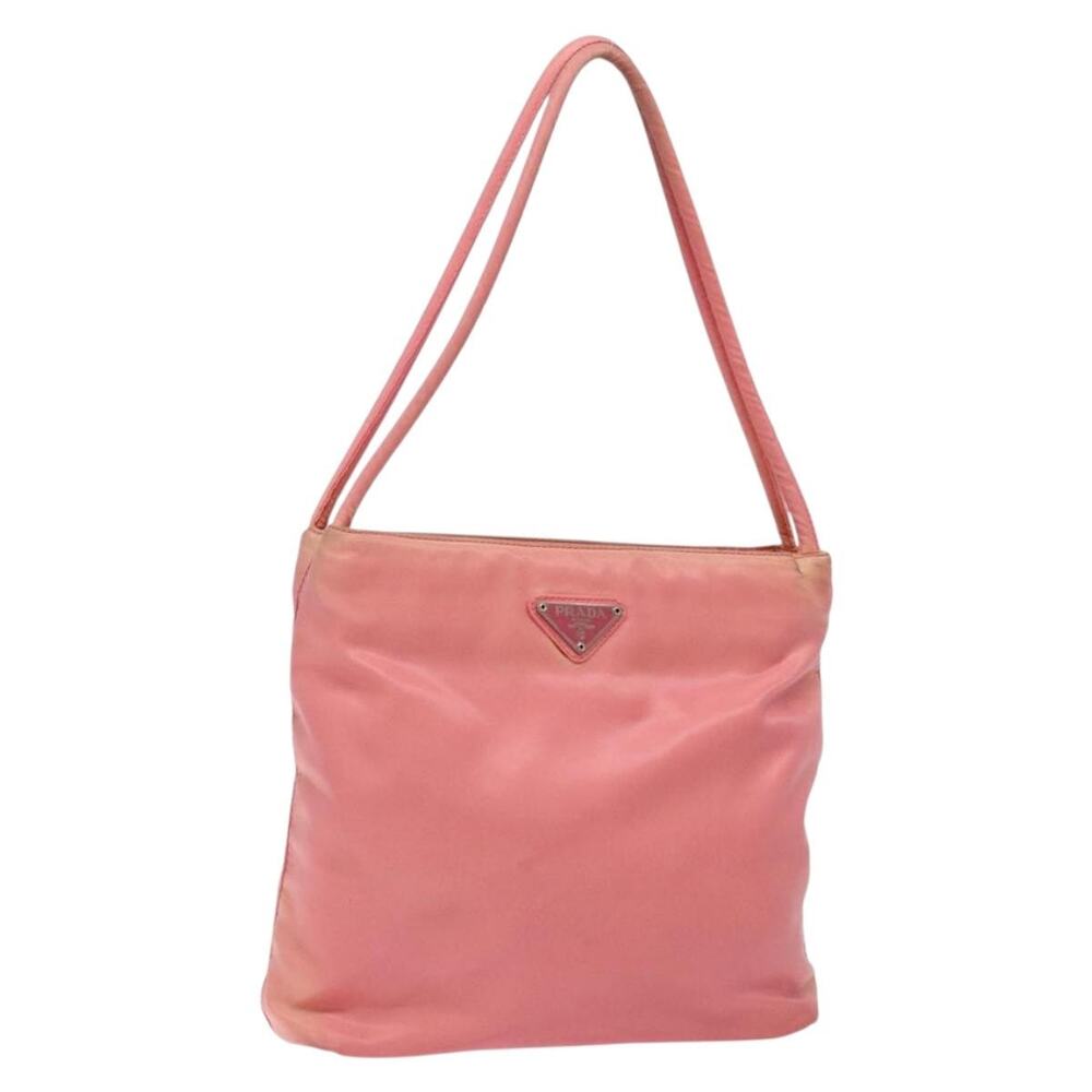 PRADA Tote Bag Nylon Pink Gold